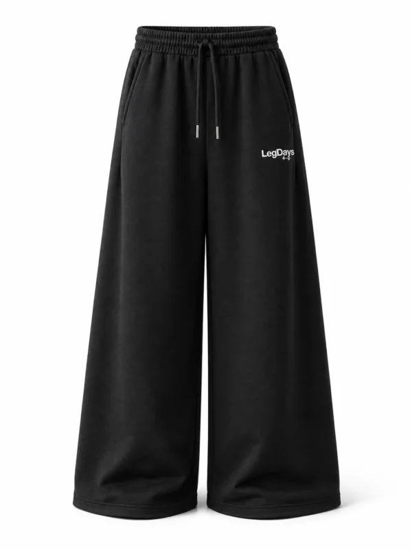BLACK Lower baggy-fit French Cotton UNISEX