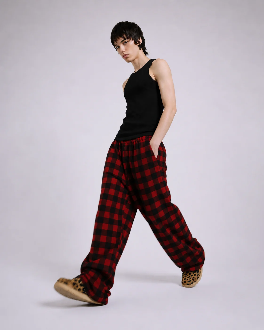 Legdays Comfy Wide-Legs Red/Black UNISEX - Image 6