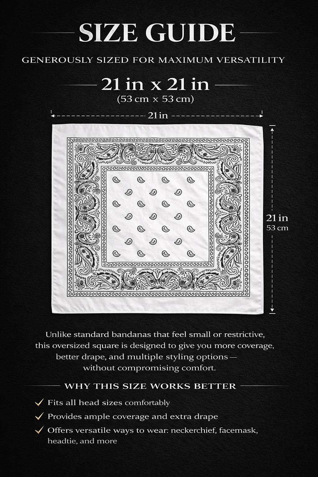 Leg Days Classic White Bandana - Image 7