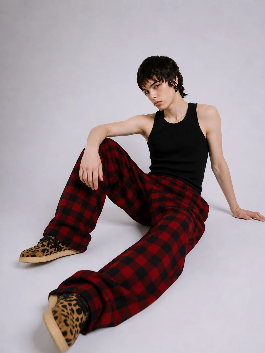 Legdays Comfy Wide-Legs Red/Black UNISEX - Image 2