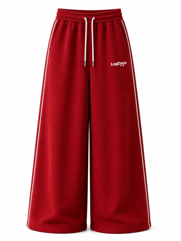 Crimson Riot baggy unisex Pants white pipine