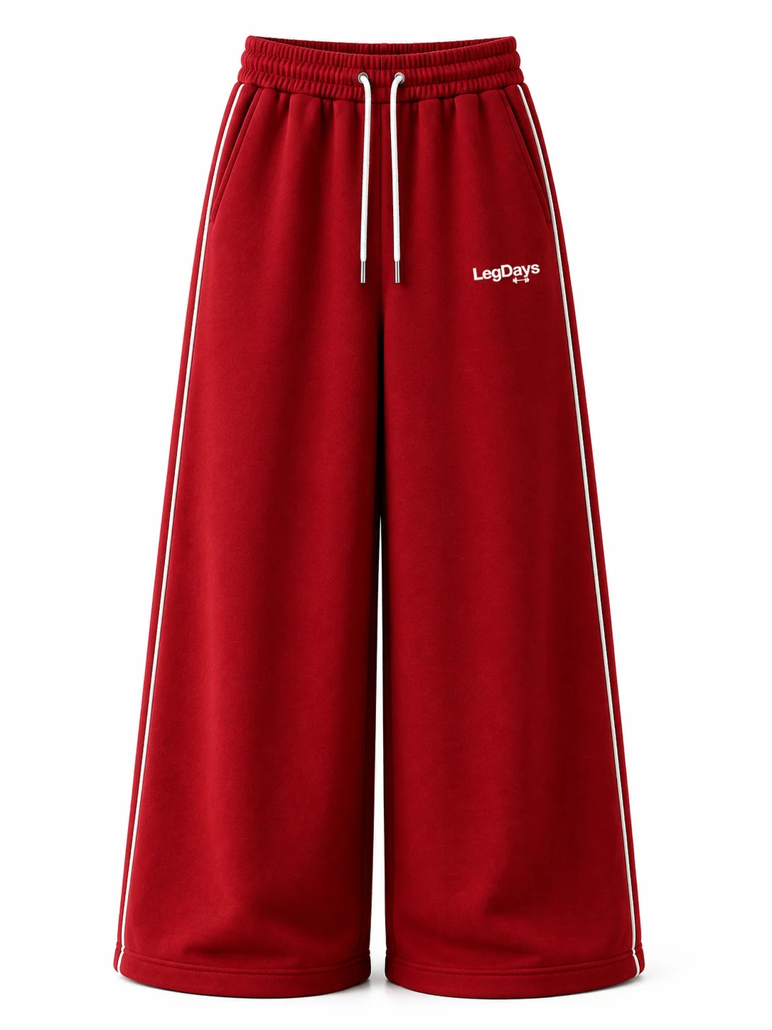 Crimson Riot baggy unisex Pants white pipine
