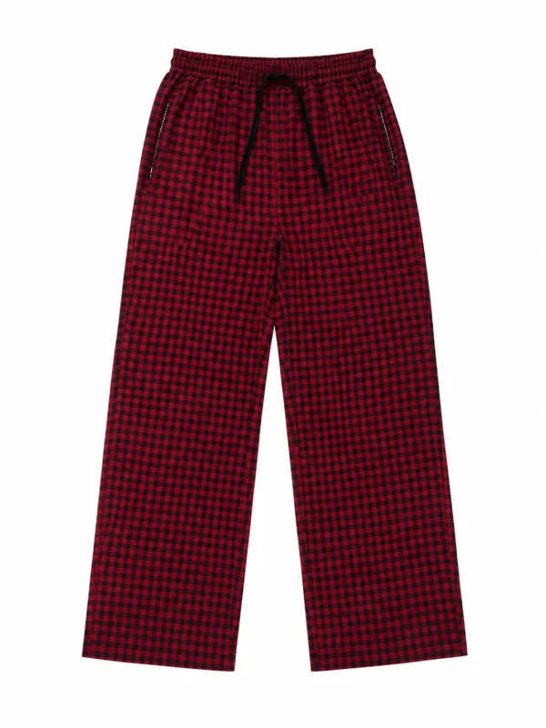 Red Check Baggy Lounge Pants – Limited Edition