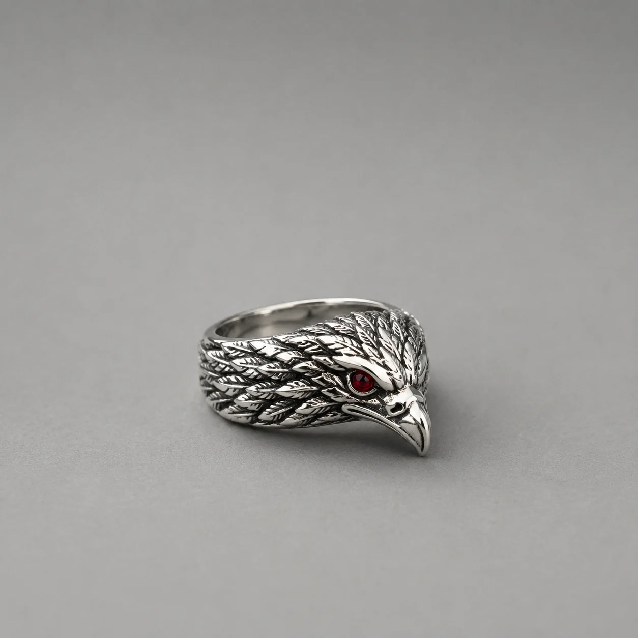 Crimson Raven Ring
