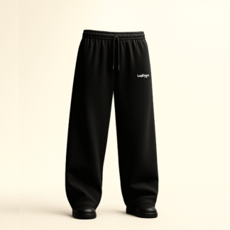 BLACK Lower baggy-fit French Cotton UNISEX