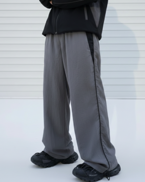Parachute pants Black and grey