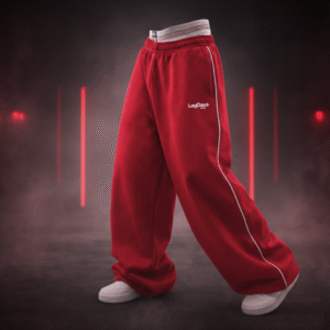 Crimson Riot baggy unisex Pants white pipine
