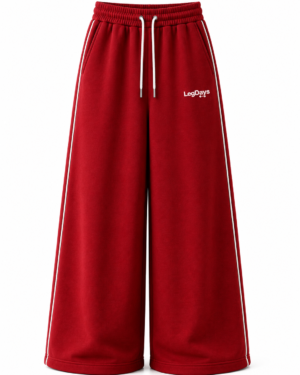 Crimson Riot baggy unisex Pants white pipine