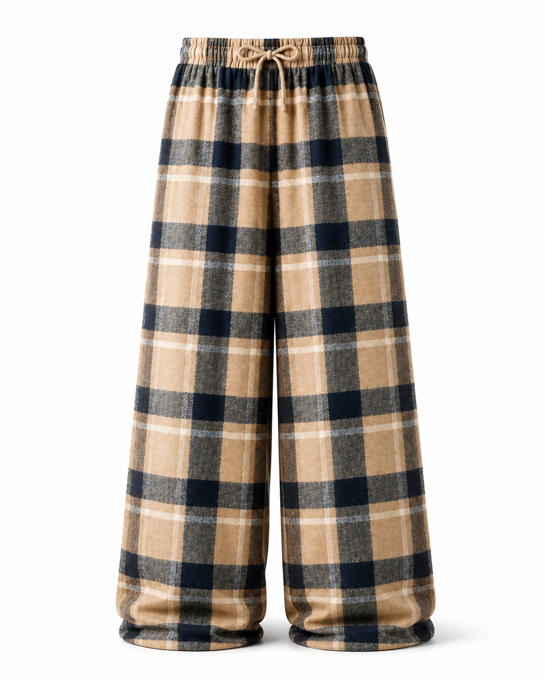 Leg Days Cozy Wide-Legs – Brown Check