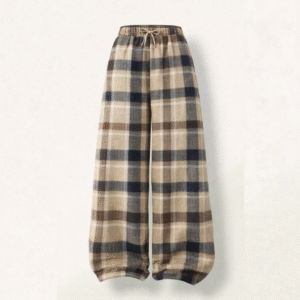 Leg Days Cozy Wide-Legs – Brown Check