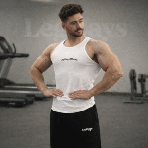 DOMINANCE DROP White Ribbed vest