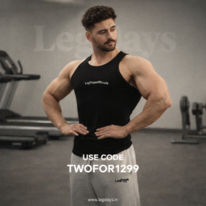 DOMINANCE DROP - Black ribbed vest