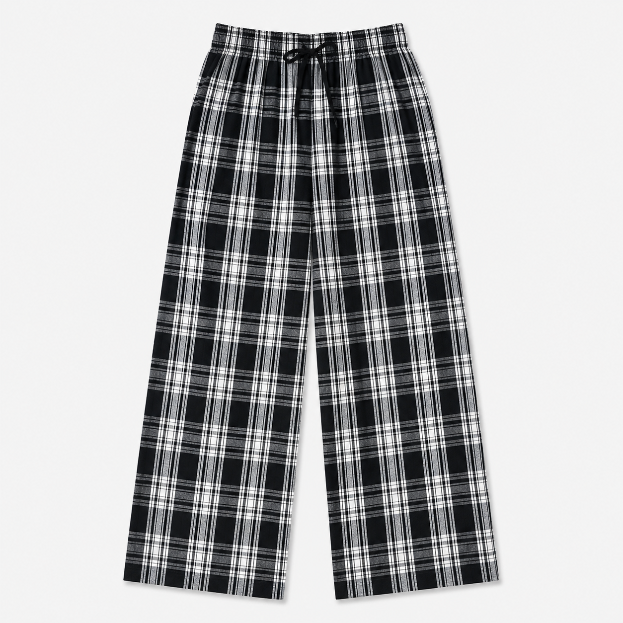 Unisex Baggy Classic Check Lower – Black/White