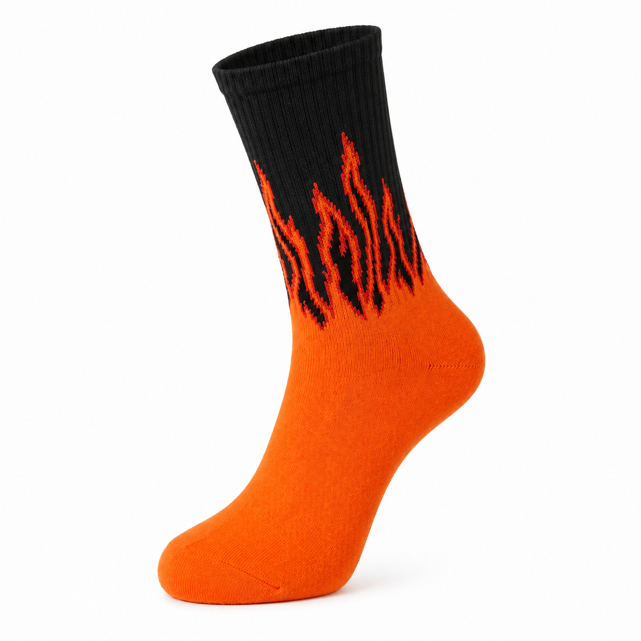 Lava Rush Flame Socks – Orange & Black
