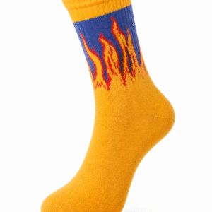 Blaze Drift Flame Socks – Yellow & Blue