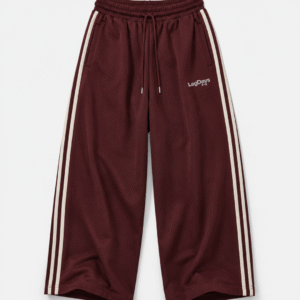 Maroon Varsity Stripe Track Pants