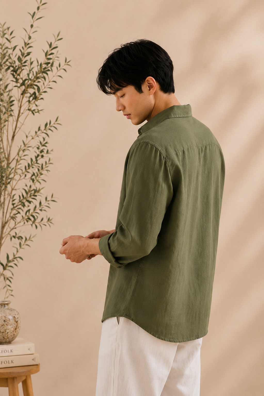 Lenin shirt grass green - Image 4