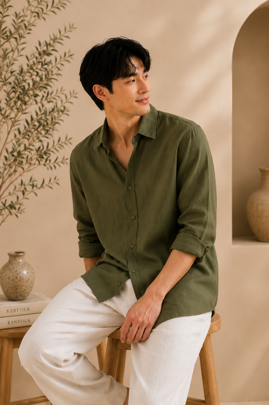 Lenin shirt grass green - Image 6