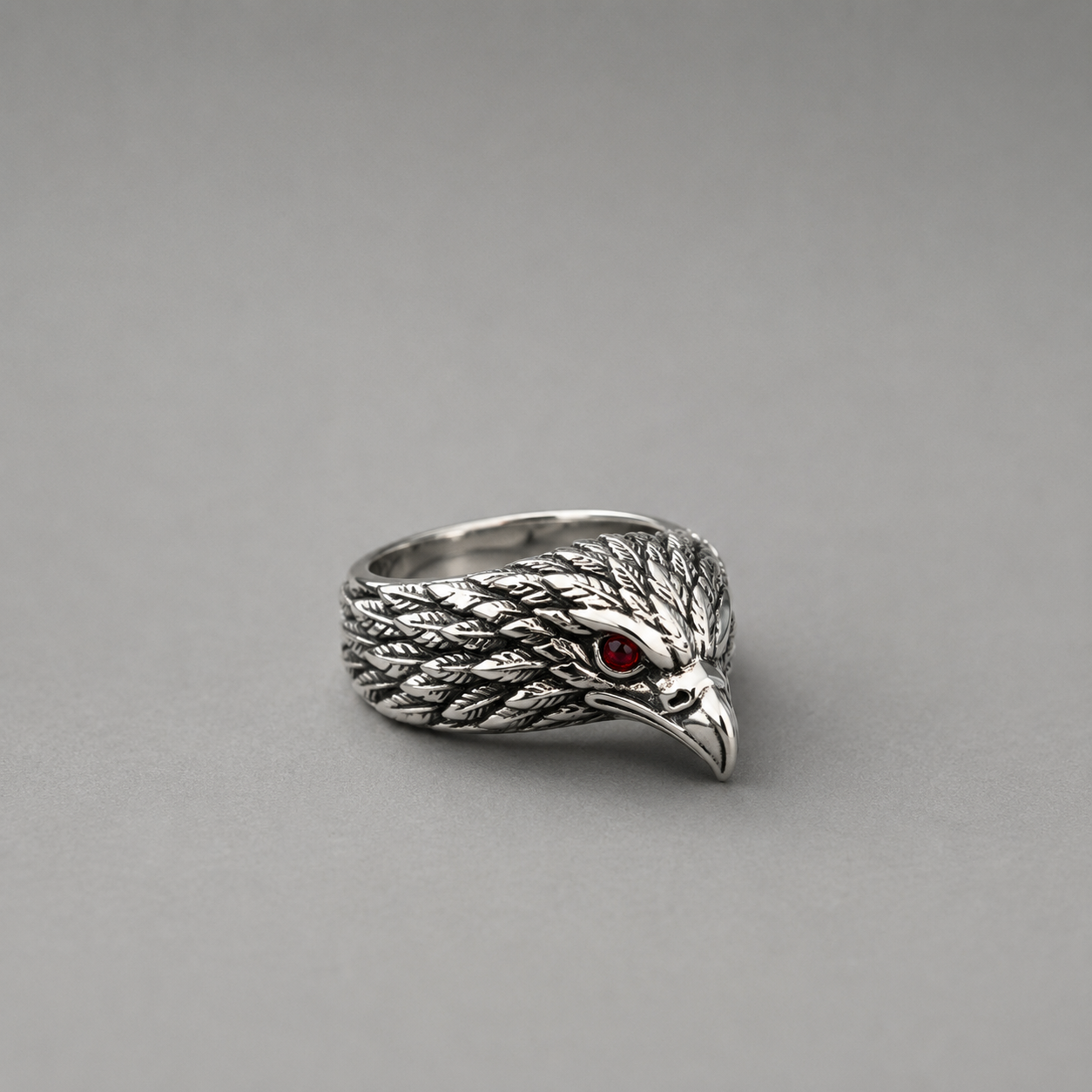 Crimson Raven Ring