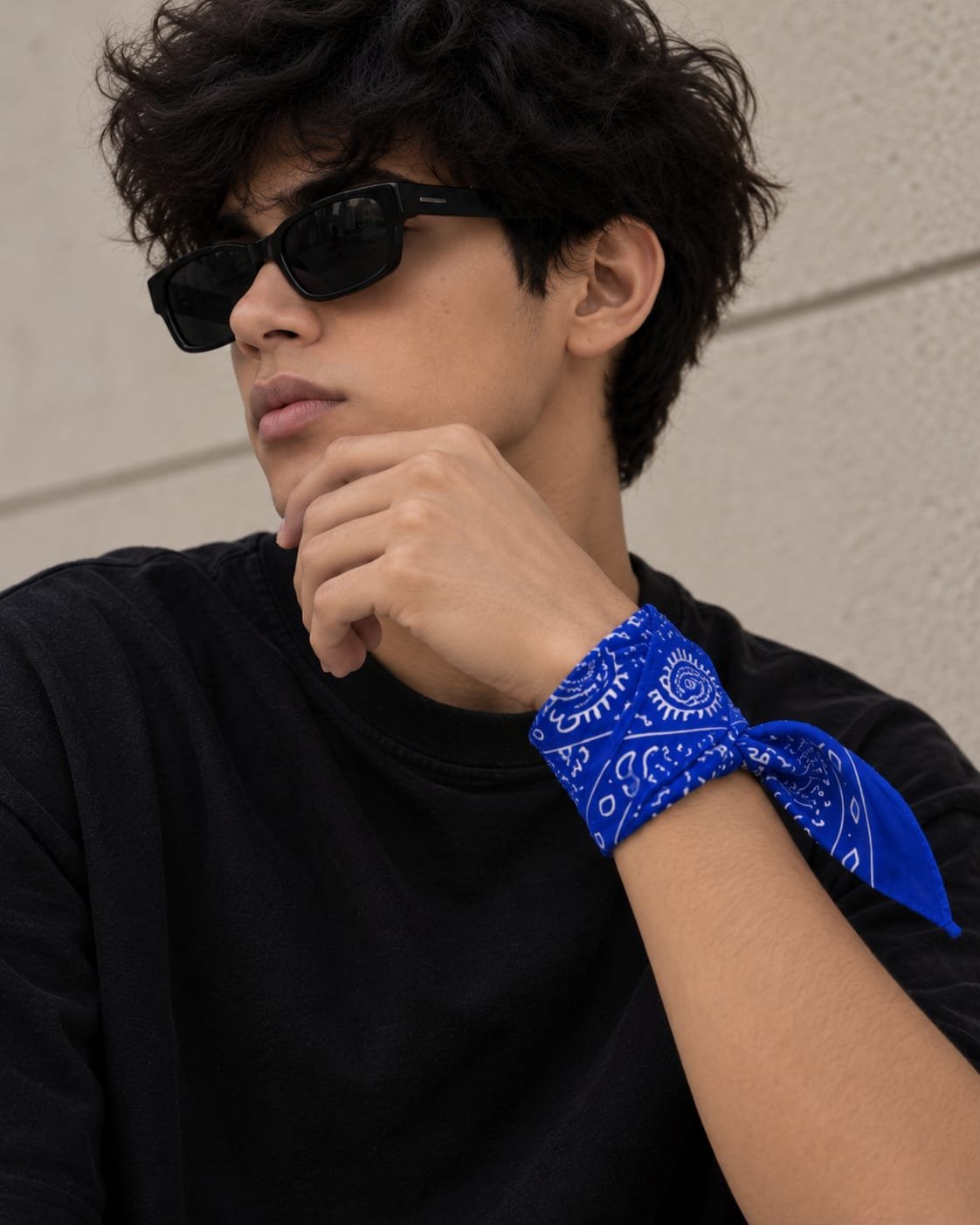 Dark Blue Bandana - Image 2