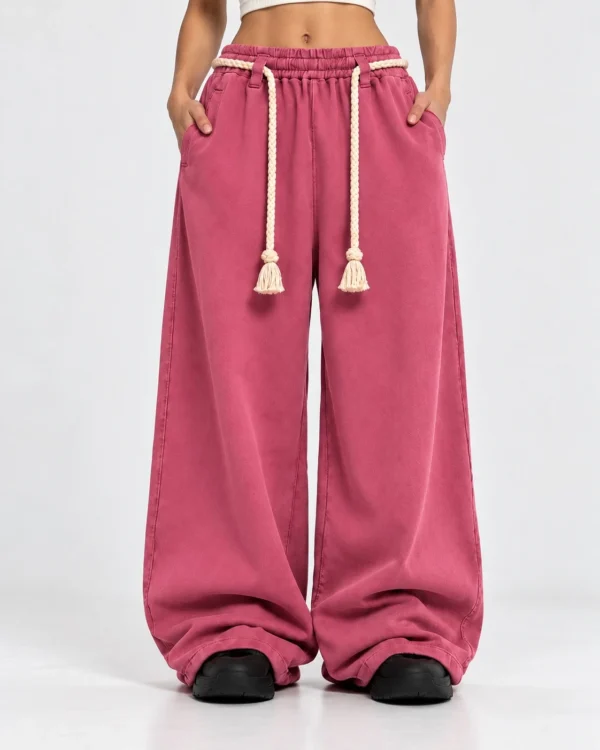 Rope Hot Pink Baggy Lower - Unisex